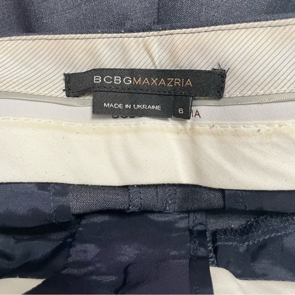 BCBGMAXAZRIA Wool Blend Dress Pants Navy Blue Women’s Size 6 Tailored Trousers - Picture 6 of 12